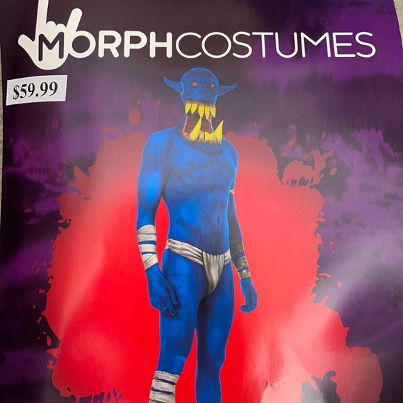 Morph Costumes: Adult Blue Orc Jaw Dropper! New! - Picture 1 of 11